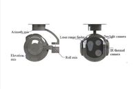 Gimbal camera nhiệt FPA EO IR ba trục không được làm mát với IR + TV + LRF để điều hướng, định vị, tìm kiếm và định vị